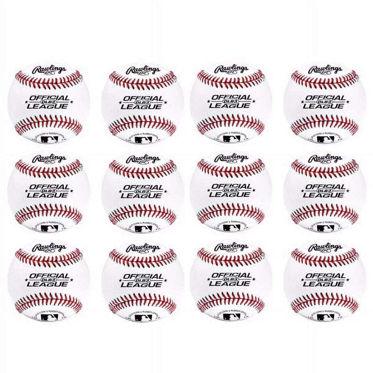 (6 Pack) OLB3 Official League Recreational Use Baseball, Single Ball
