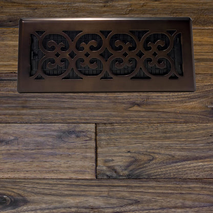 SPH412-RB Floor Register, 4X12, Rubbed Bronze Finish