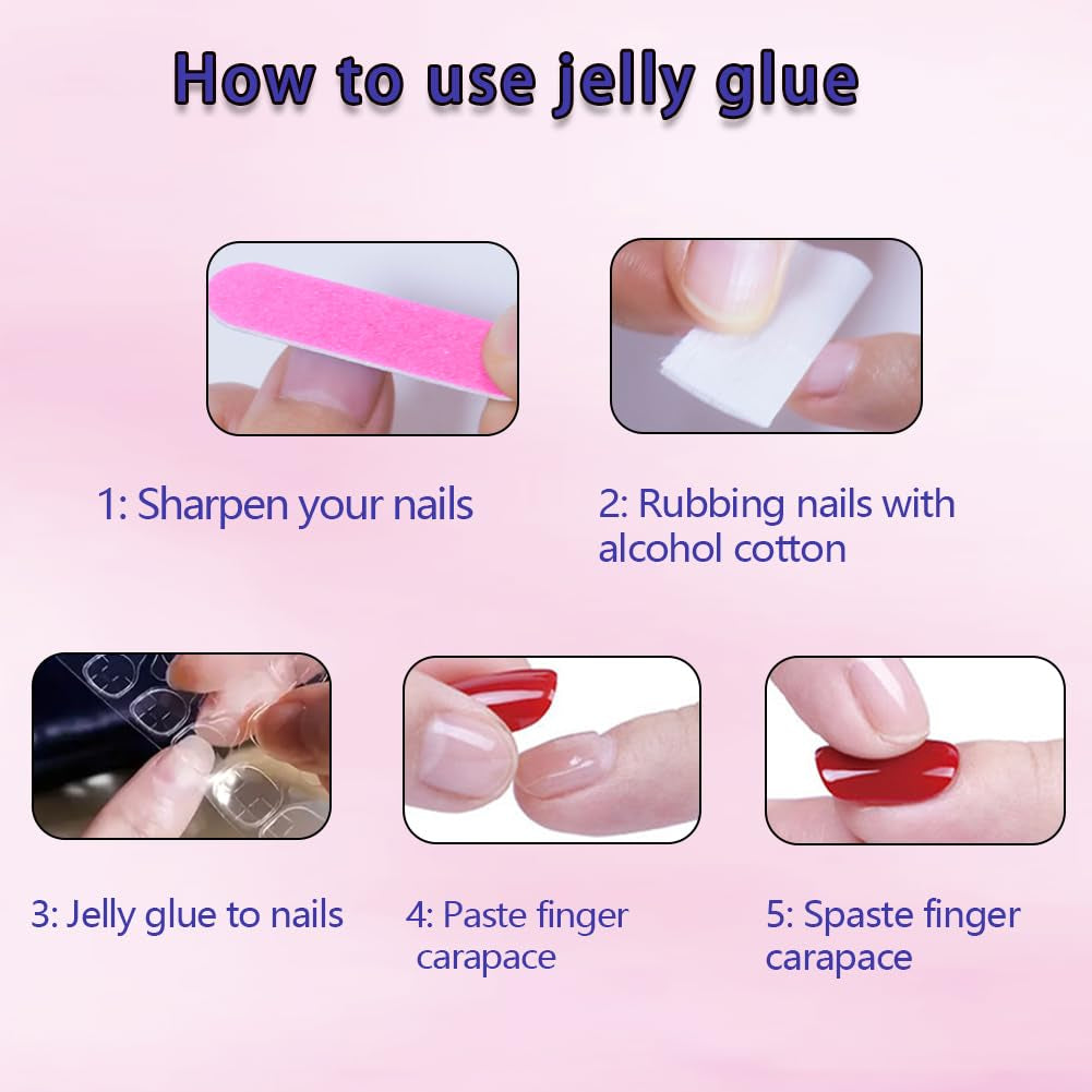 Medium Press on Nails Acrylic Nails Press on Medium Length Press on Nails Fake Nails Square Liquor Red False Nails with Glitter Line Press Ons Design Artificial Stick on Nails for Women 24Pcs